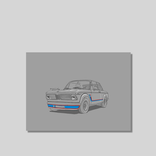 BMW 2002 M-Series Classic Car Poster