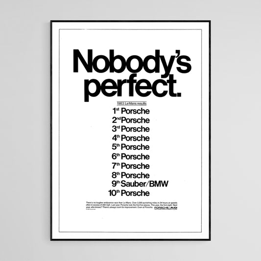 Porsche's "Nobody's Perfect" Poster: A Celebration of Dominance at Le Mans