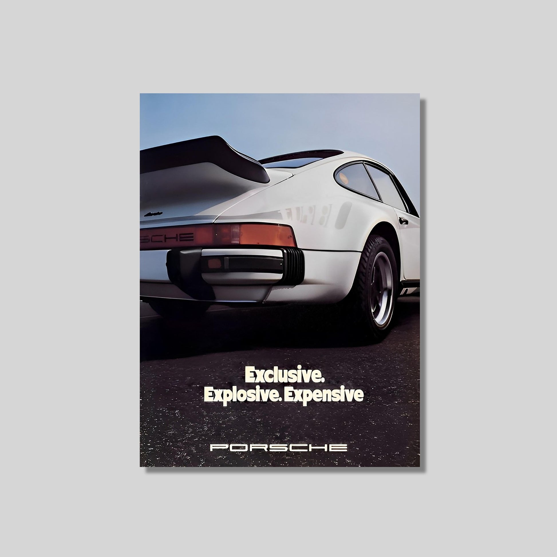 Porsche 911 (930) Turbo Poster "Exclusive. Explosive. Expensive."