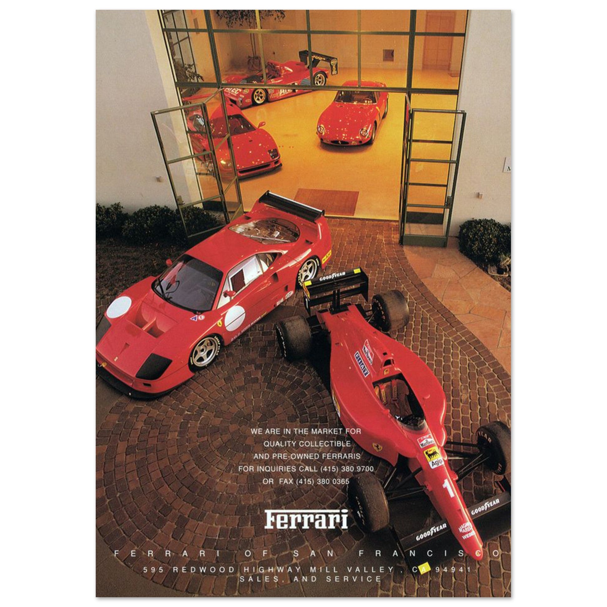 Vintage Ferrari San Francisco Poster