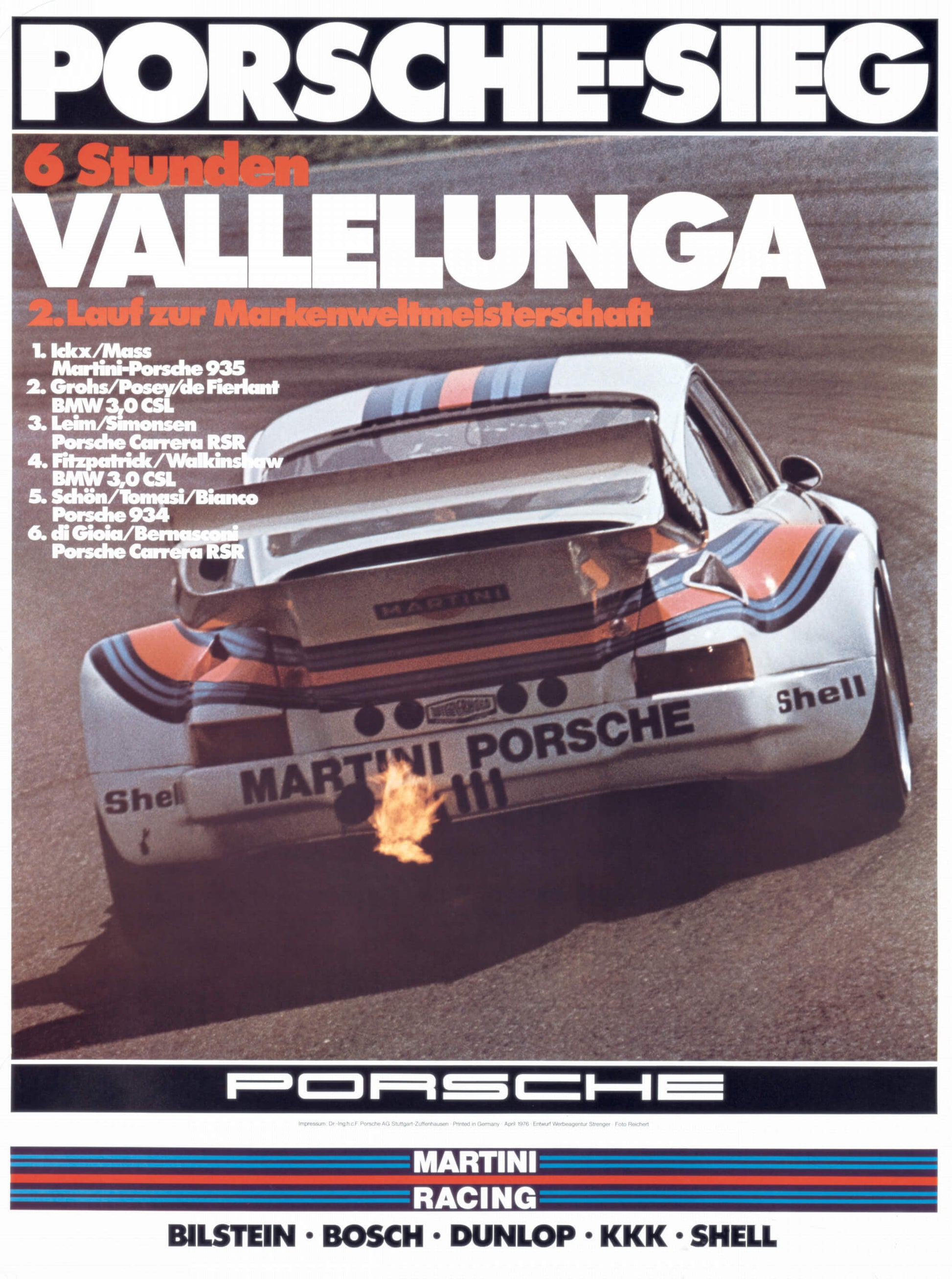 Porsche 935 Vallelunga Victory: A Vintage Racing Poster Tribute