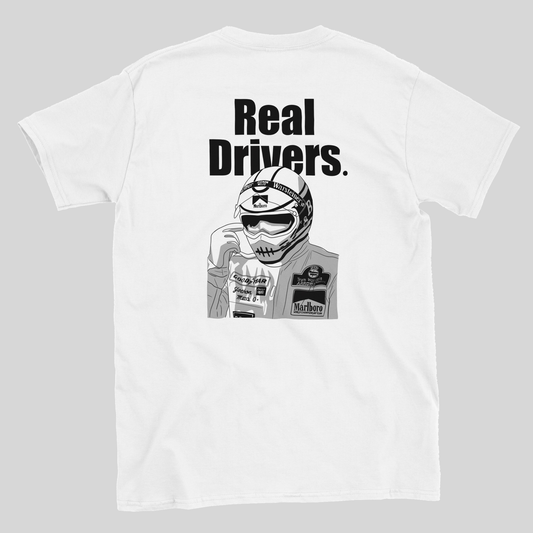 Real Drivers Jochen Mass T-Shirt - Vintage F1 Racing Apparel
