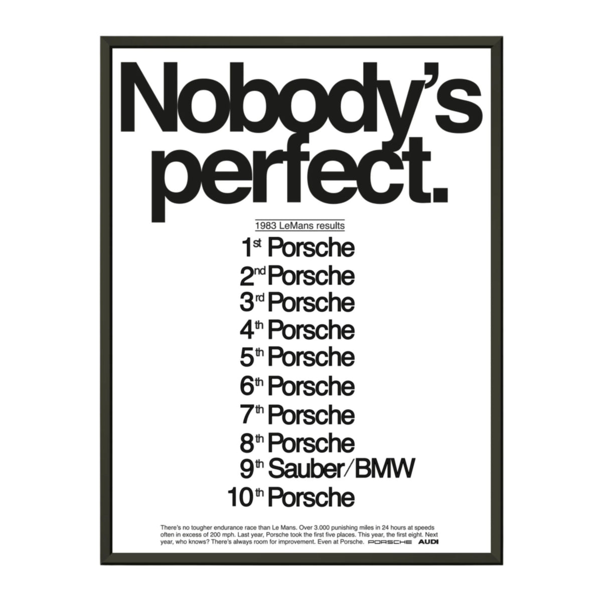 Porsche Nobody S Perfect 1