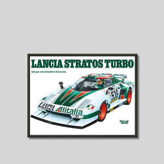 Lancia Stratos Turbo Rally Poster Framed