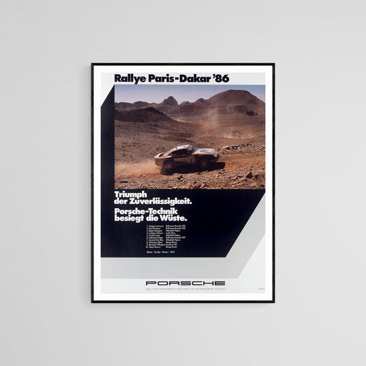 Rallye Paris-Dakar'86 Porsche 959 Rothmans poster