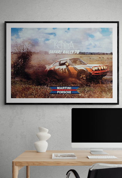 Kenya Rally Safari 1978 Porsche poster